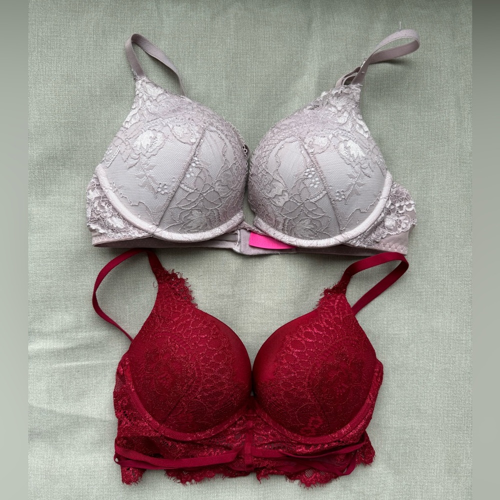 Lace double push up bra